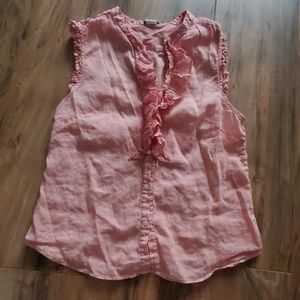 Sleeveless button-up blouse